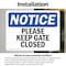 Signmission Please Keep Gate Closed, 5 in W x Rectangle, Vinyl Decal OS-2PACK-NS-D-35-L-17478 - alternate 3
